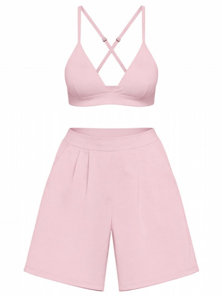 Fitness & Nutrition Lab - 2-teiliges Damen-Sportset, schnelltrocknend, V-Ausschnitt, ärmelloses Top,