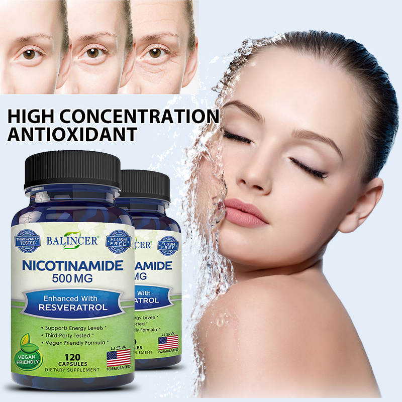 Resveratrol Capsule Anti Aging - Nikotinamid mit Resveratrol - Vitamin B3