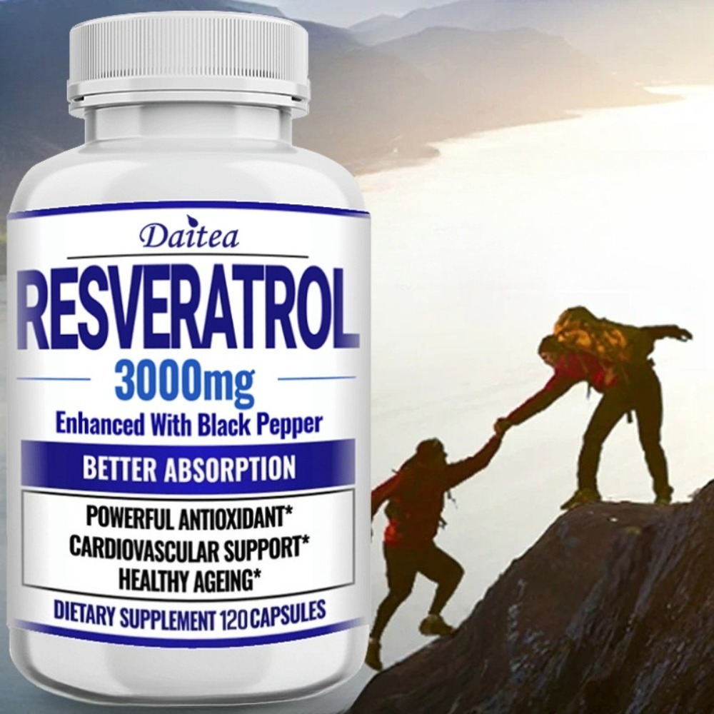 Resveratrol Capsule Anti Aging - Resveratrol-Nahrungsergänzungskapseln - Anti-Aging, Herz-Kreislauf- & Gelenkunterstützung,