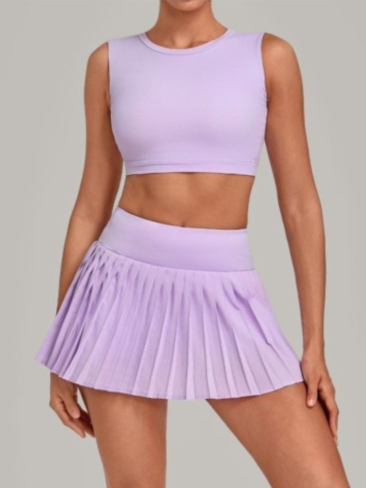 Fitness & Nutrition Lab - 2-teiliges Damen-Set: Schnelltrocknende Sportshorts und Rock,