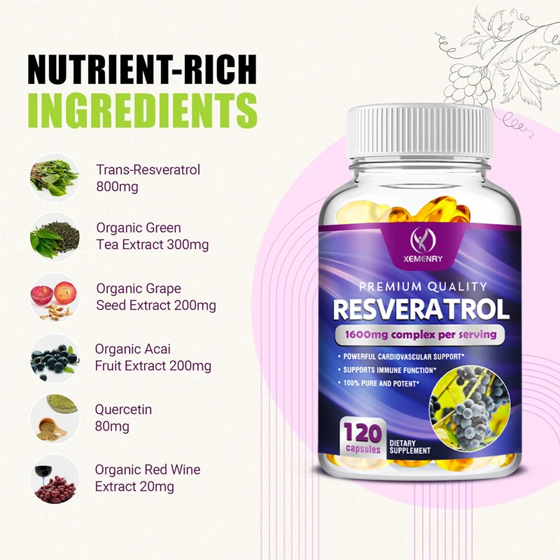 Resveratrol-Kapseln – Unterstü – Resveratrol Capsule Anti Aging Bewertung und Preis