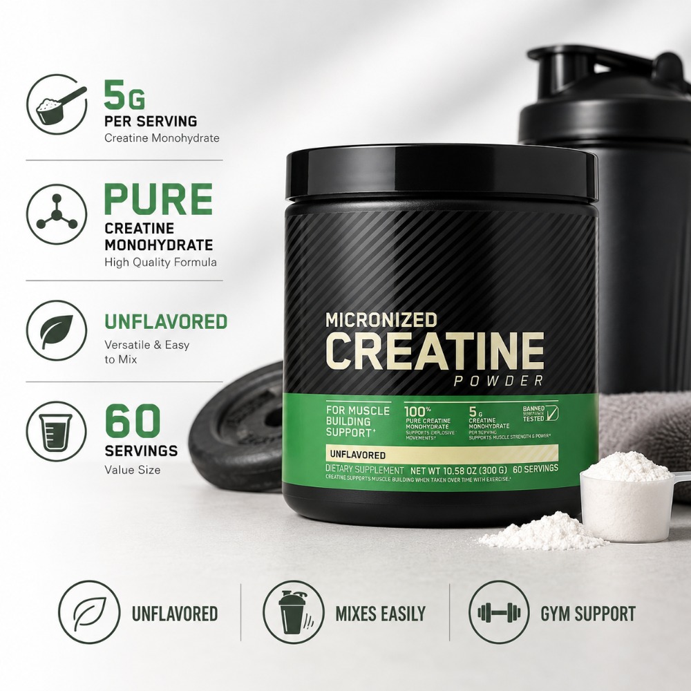 Kreatin-Monohydrat-Pulver 300g – Nutrition In Fitness Bewertung und Preis